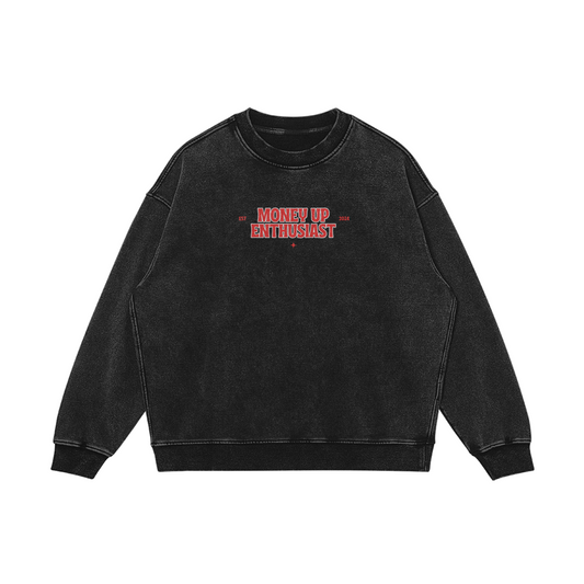 MUE FADED CREWNECK - BLACK